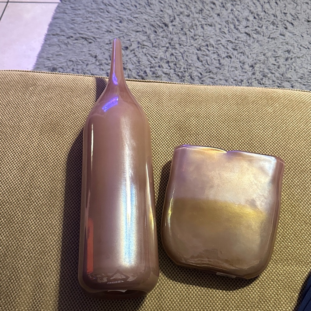 Elegant Glass Vase and Candle Holder Set